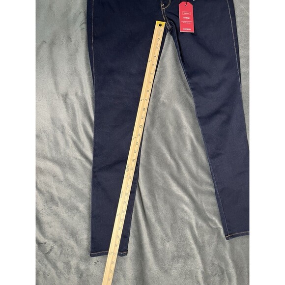 Express Skinny Jeans Denim Cotton Blue Women's Size 4R Low Rise Dark Wash - Picture 8 of 12
